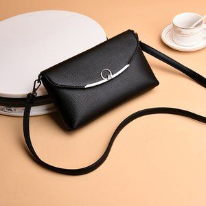 Mini black women's Messenger Bag Wallet
